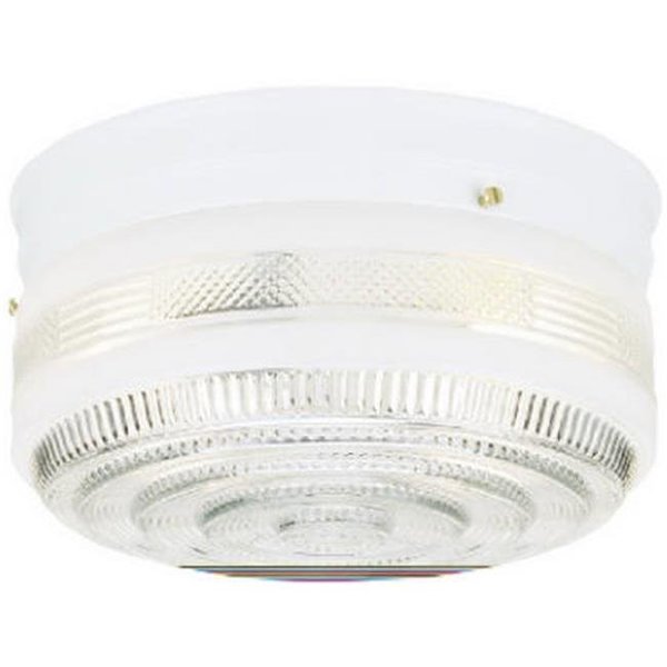 Westinghouse Westinghouse 66238 2 Light; Drum Ceiling Fixture - White Finish 503372